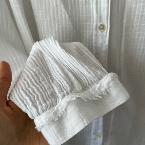 Raquel Allegra Shirred Blouse - Washed White size 2 - Picture 7 of 16